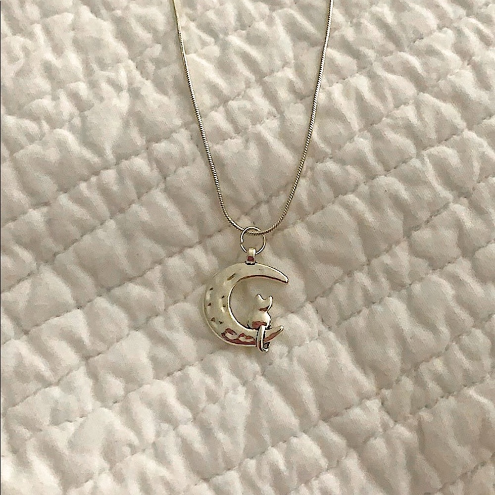 cat moon necklace